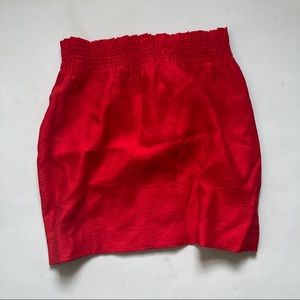 J.Crew Red Elastic Waist Skirt